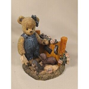 Vintage 1997 Berry Hill Bears Figurine "Knock, and It Shall be Opened Unto You"